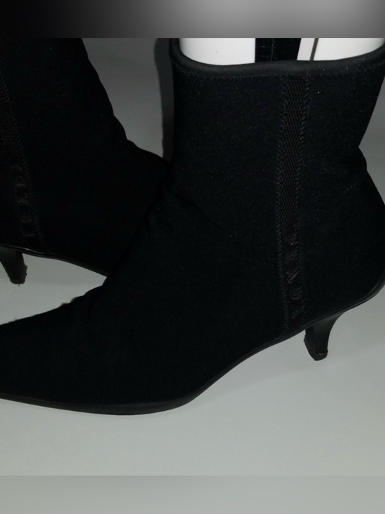 Prada Shoes - Prada Vintage Booties Side Zipper Ankle Boots Kitten Heels size 34.5 or 4.5 (US)